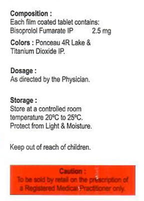 Besicor 2.5mg Strip Of 15 Tablets
