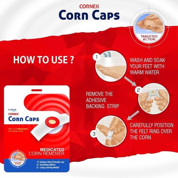 Leeford Cornex Corn Caps 4 No'S