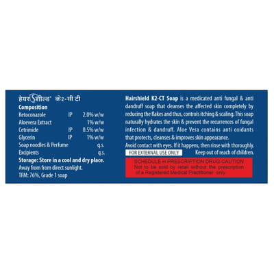 Hair Shield K2 Ct Medicated Soap 75gm