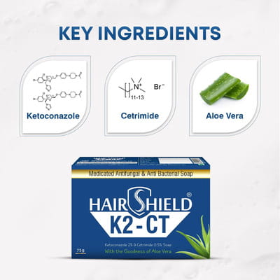 Hair Shield K2 Ct Medicated Soap 75gm
