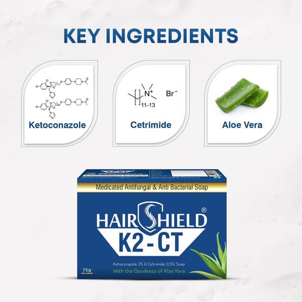 Hair Shield K2 Ct Medicated Soap 75Gm