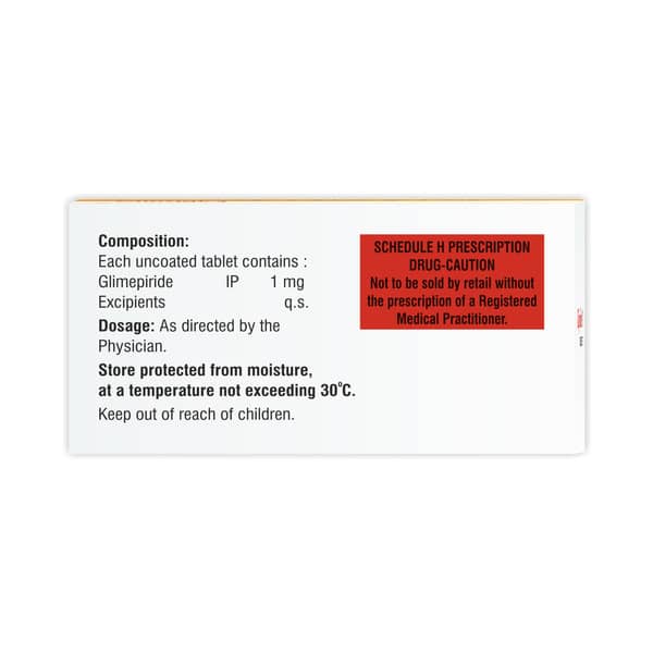 Glipride 1mg Strip Of 10 Tablets