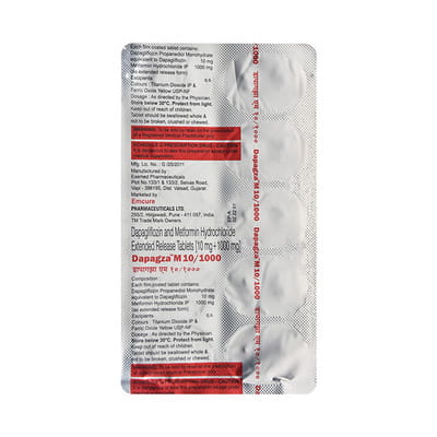 Dapagza M 10/1000 Strip Of 10 Tablets