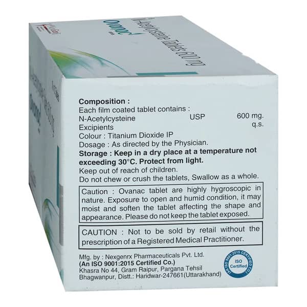 Ovanac 600 Mg Strip Of 10 Tablets