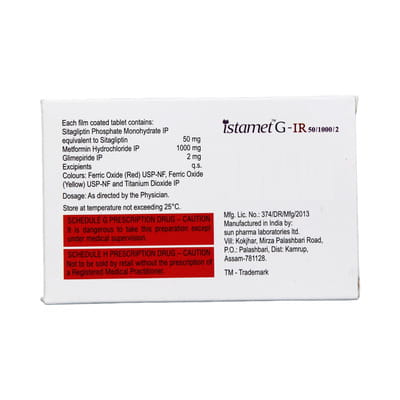 Istamet G Ir 50/1000/2mg Strip Of 10 Tablets