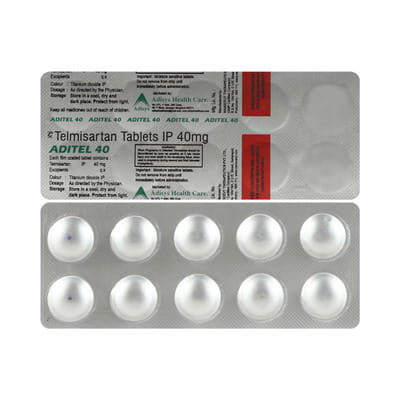 Aditel 40mg Strip Of 10 Tablets