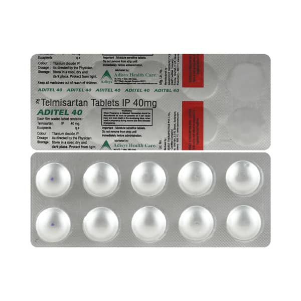 Aditel 40mg Strip Of 10 Tablets