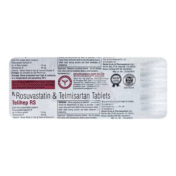 Telihep Rs 40/10Mg Strip Of 10 Tablets