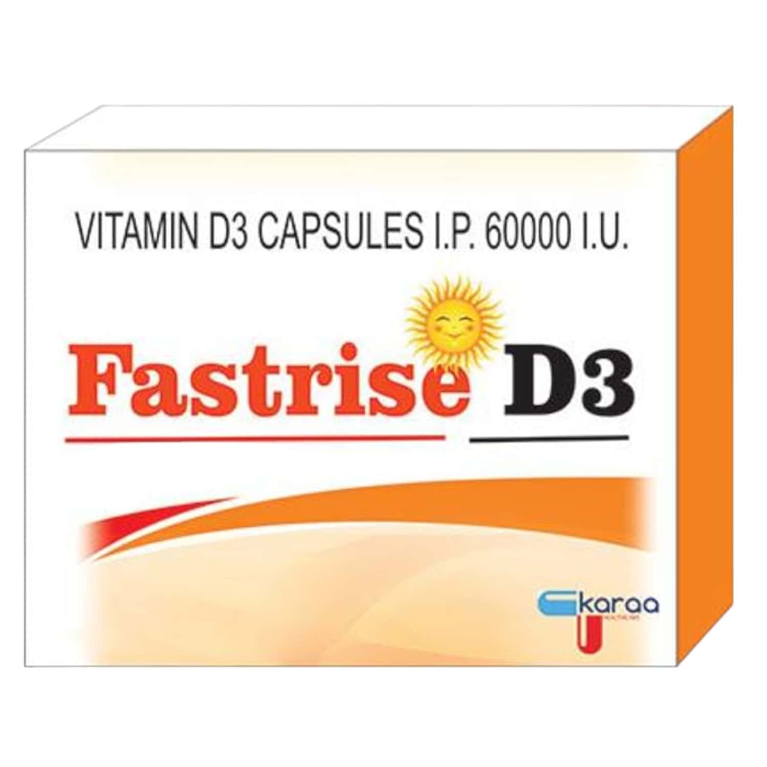 Fastrise D3 60000 IU Capsule (4): Uses, Side Effects, Price & Dosage |  PharmEasy