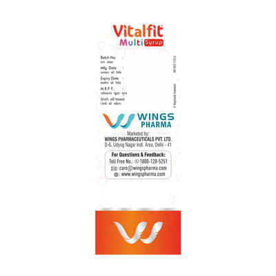 Vitalfit Multi Bottle Of 200ml Syrup
