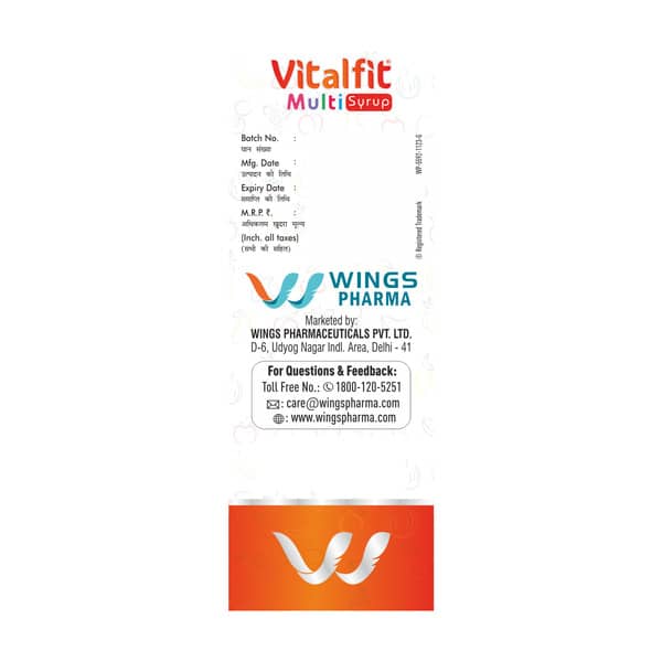 Vitalfit Multi Bottle Of 200ml Syrup