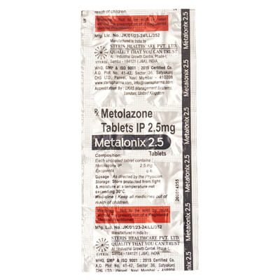 Metalonix 2.5mg Strip Of 10 Tablets