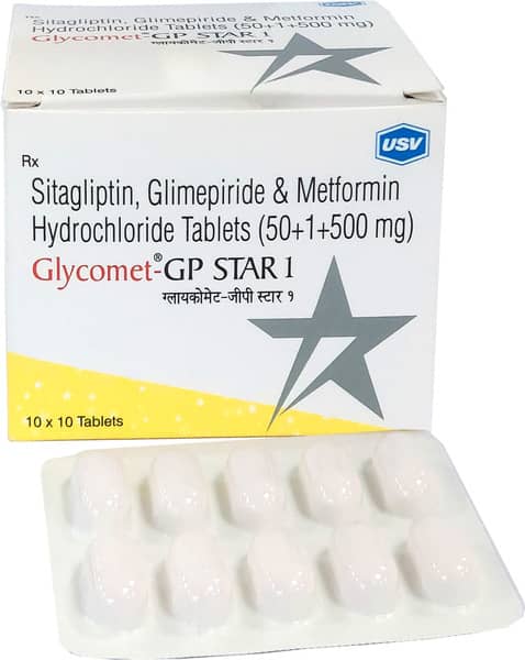 Glycomet Gp Star 1mg Strip Of 10 Tablets