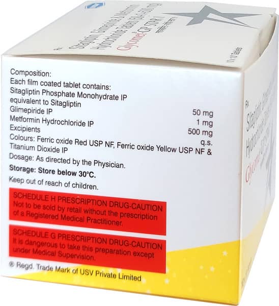 Glycomet Gp Star 1mg Strip Of 10 Tablets