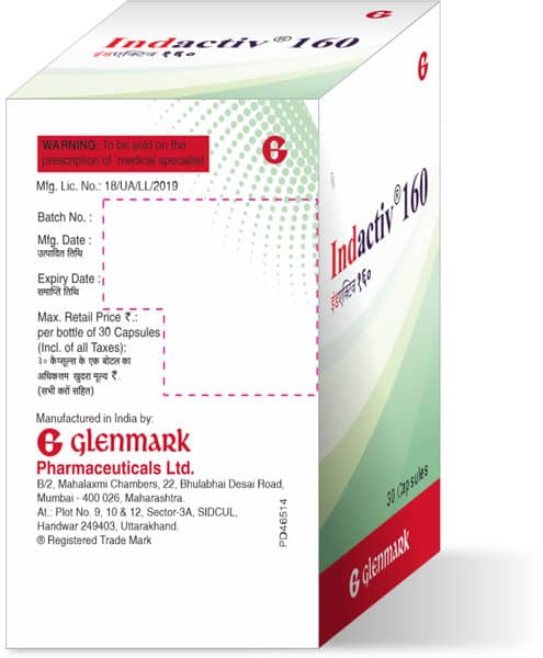 Indactiv 160mcg Bottle Of 30 Inhalation Capsules