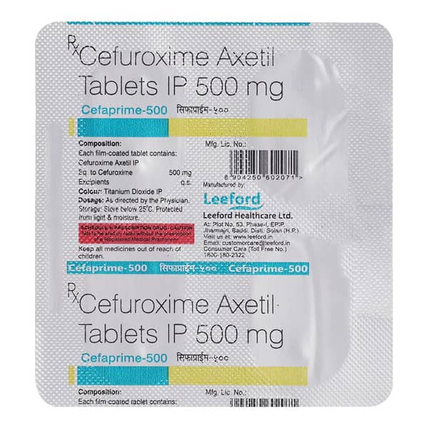 Cefaprime 500Mg Strip Of 10 Tablets