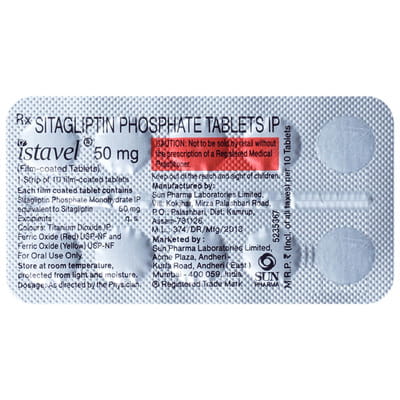 Istavel 50mg Strip Of 10 Tablets