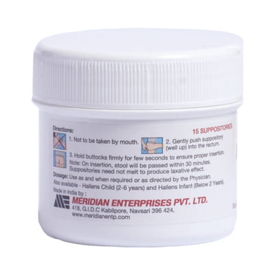 Hallens Adult Bottle Of 15 Suppositories