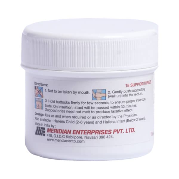 Hallens Adult Bottle Of 15 Suppositories