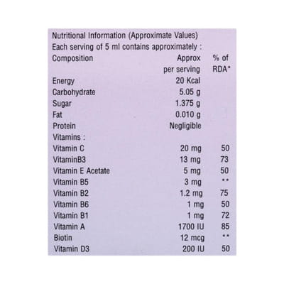 Oxzim Plus Mixed Fruit Flavour Bottle Of 200ml Syrup