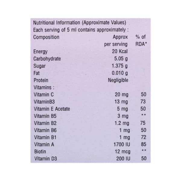 Oxzim Plus Mixed Fruit Flavour Bottle Of 200ml Syrup