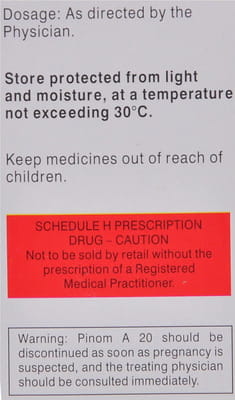 Pinom A 20mg Strip Of 15 Tablets