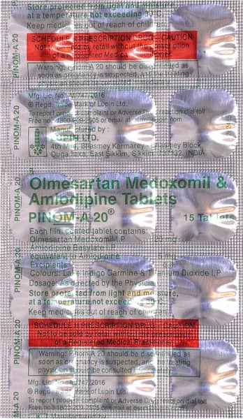 Pinom A 20mg Strip Of 15 Tablets