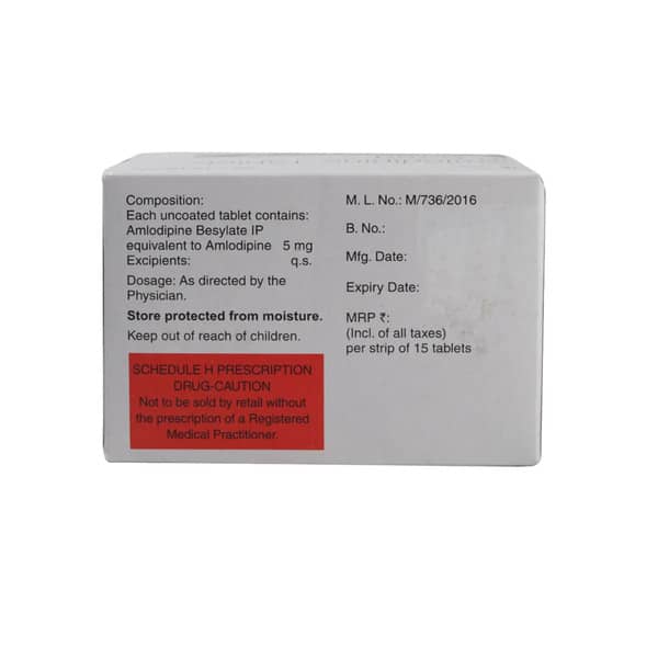 Amlosafe 5mg Strip Of 15 Tablets