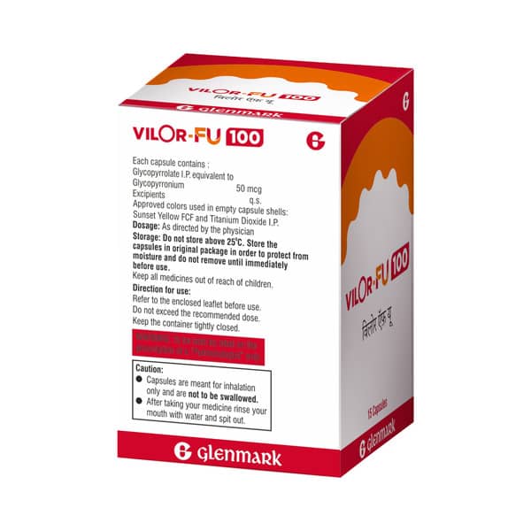 Vilor Fu 100mcg Bottle Of 15 Inhalation Capsules