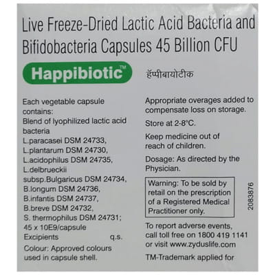 Happibiotic Ds Strip Of 10 Capsules