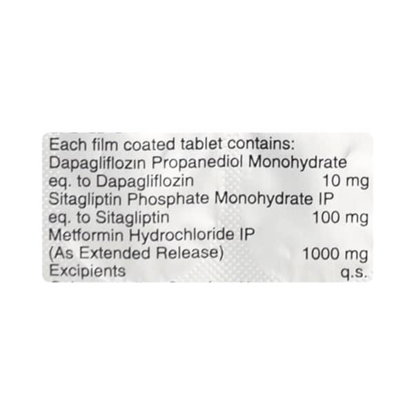 Dapavel Trio 1000Mg Strip Of 10 Tablets