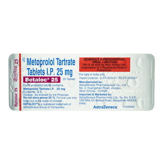 Betaloc 25Mg Strip Of 20 Tablets