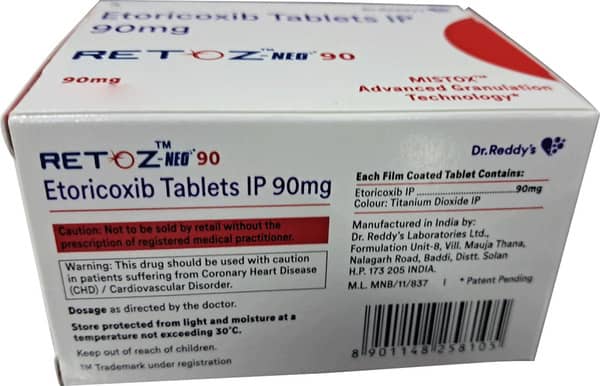 Retoz Neo 90mg Strip Of 10 Tablets