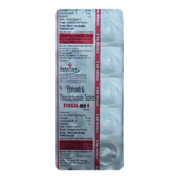 Etosak Mr 60/4Mg Strip Of 10 Tablets