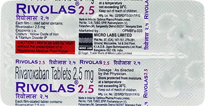 Rivolas 2.5mg Strip Of 10 Tablets