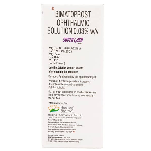 Super Lash 0.03% Bottle Of 3ml Eye Drops