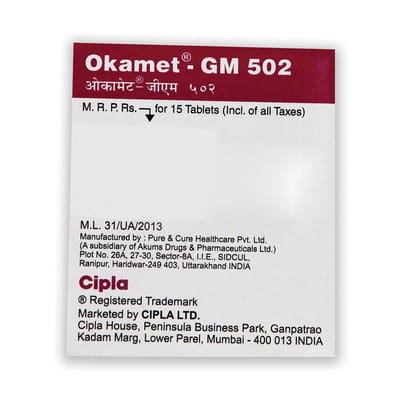 Okamet Gm 502mg Strip Of 15 Tablets