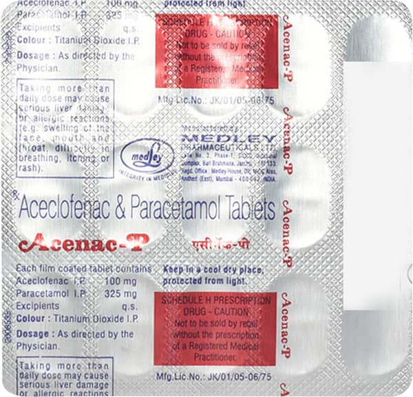 Acenac P Strip Of 15 Tablets