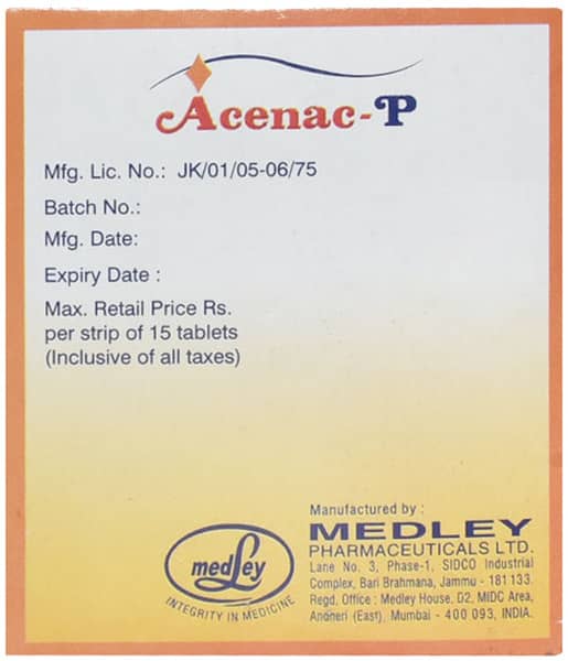 Acenac P Strip Of 15 Tablets