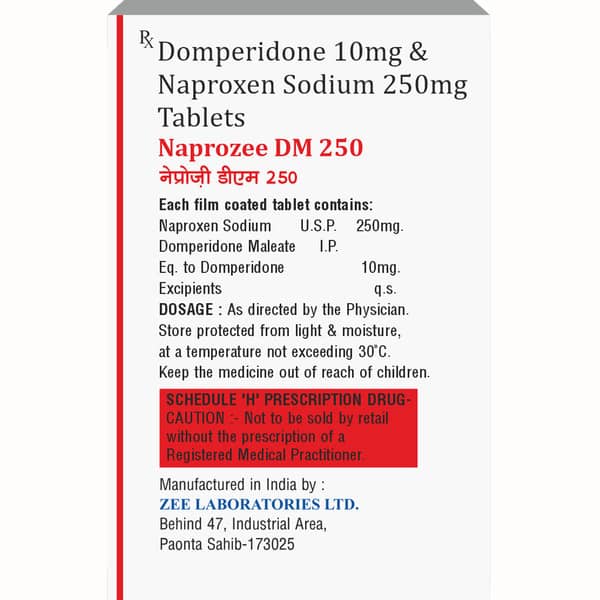 Naprozee Dm 250mg Strip Of 10 Tablets