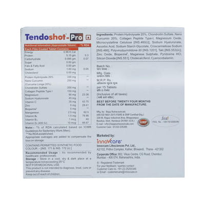Tendoshot Pro Strip Of 15 Tablets