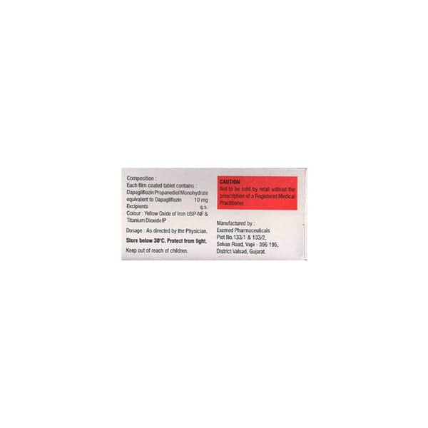 Dapafor 10Mg Strip Of 10 Tablets
