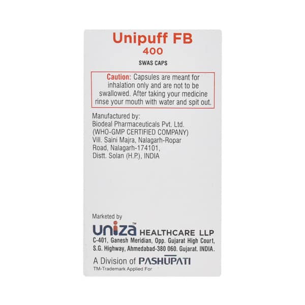 Unipuff Fb 400mcg Box Of 30 Swas Capsules