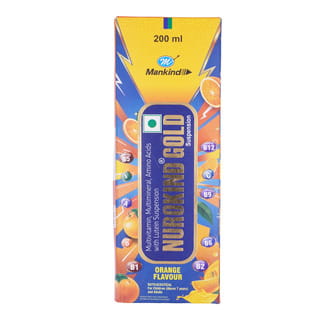 Nurokind Gold Orange Flavour Bottle Of 200Ml Suspension