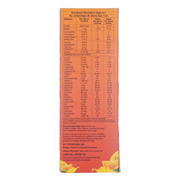 Nurokind Gold Orange Flavour Bottle Of 200Ml Suspension