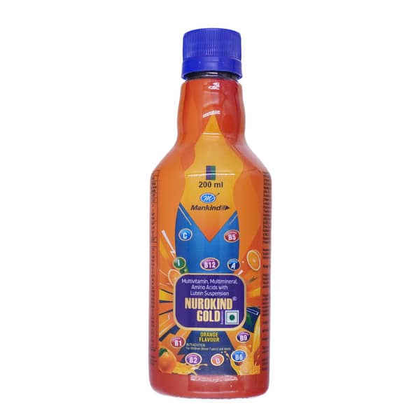 Nurokind Gold Orange Flavour Bottle Of 200Ml Suspension