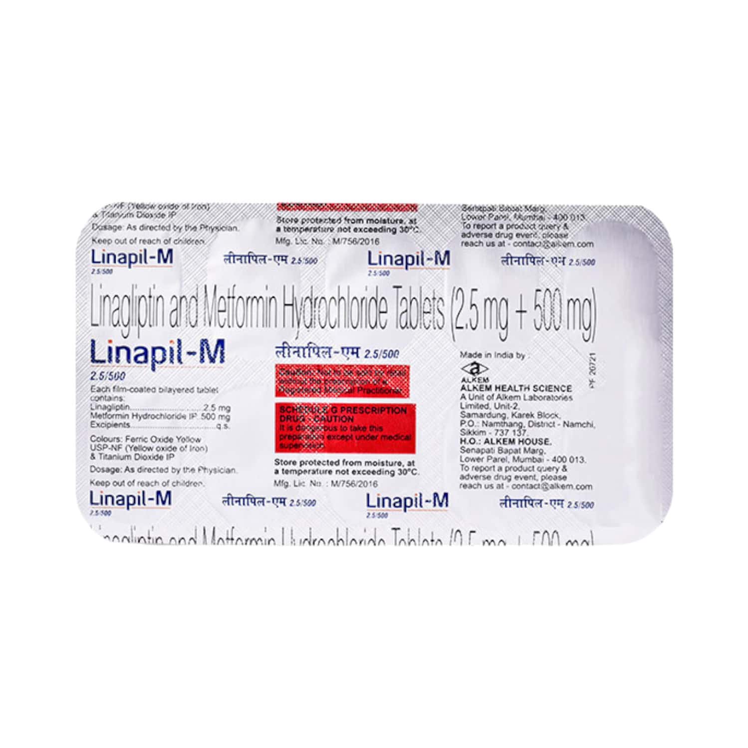 linapil m 2.5 500mg tablets