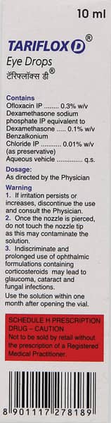 Tariflox D Bottle Of 10Ml Eye Drops