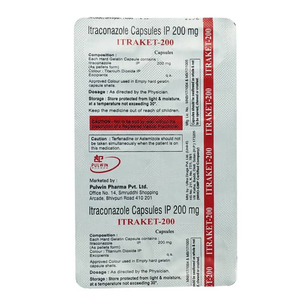 Itraket 200Mg Strip Of 10 Capsules