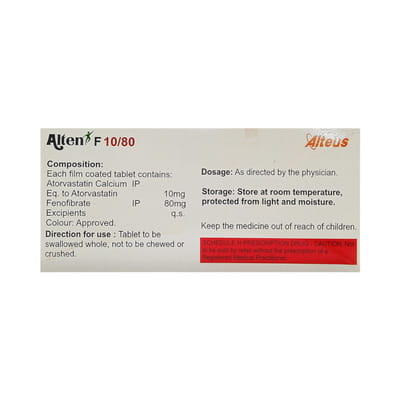 Alten F 10/80mg Strip Of 15 Tablets
